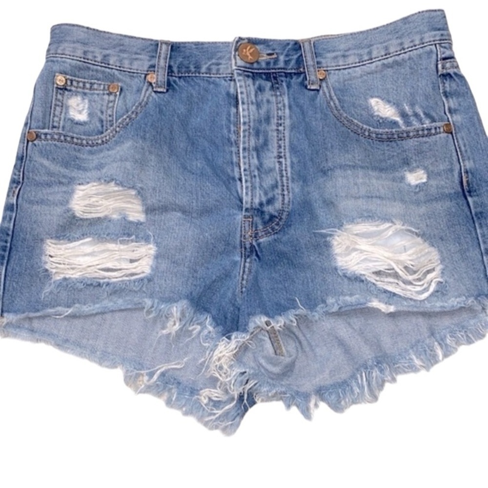 One X Teaspoon denim festival shorts size 27